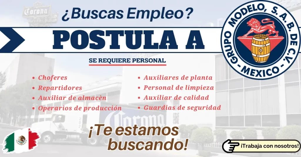 ¡ÚNETE AL ÉXITO CON GRUPO MODELO! 🌟🍺