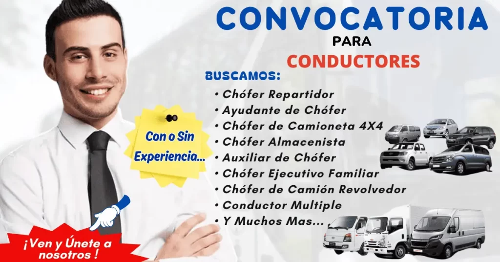 💼¡Nueva Convocatoria para Conductores!🚗